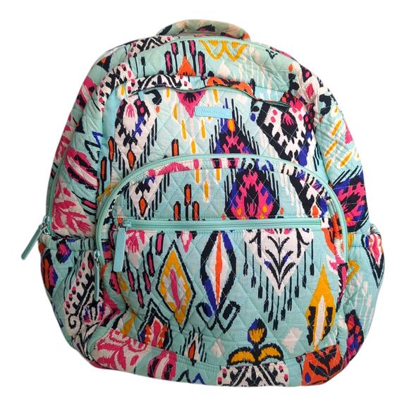 Vera Bradley XL Essential Backpack School Laptop Padded Backpack Pueblo Pattern - Picture 1 of 9